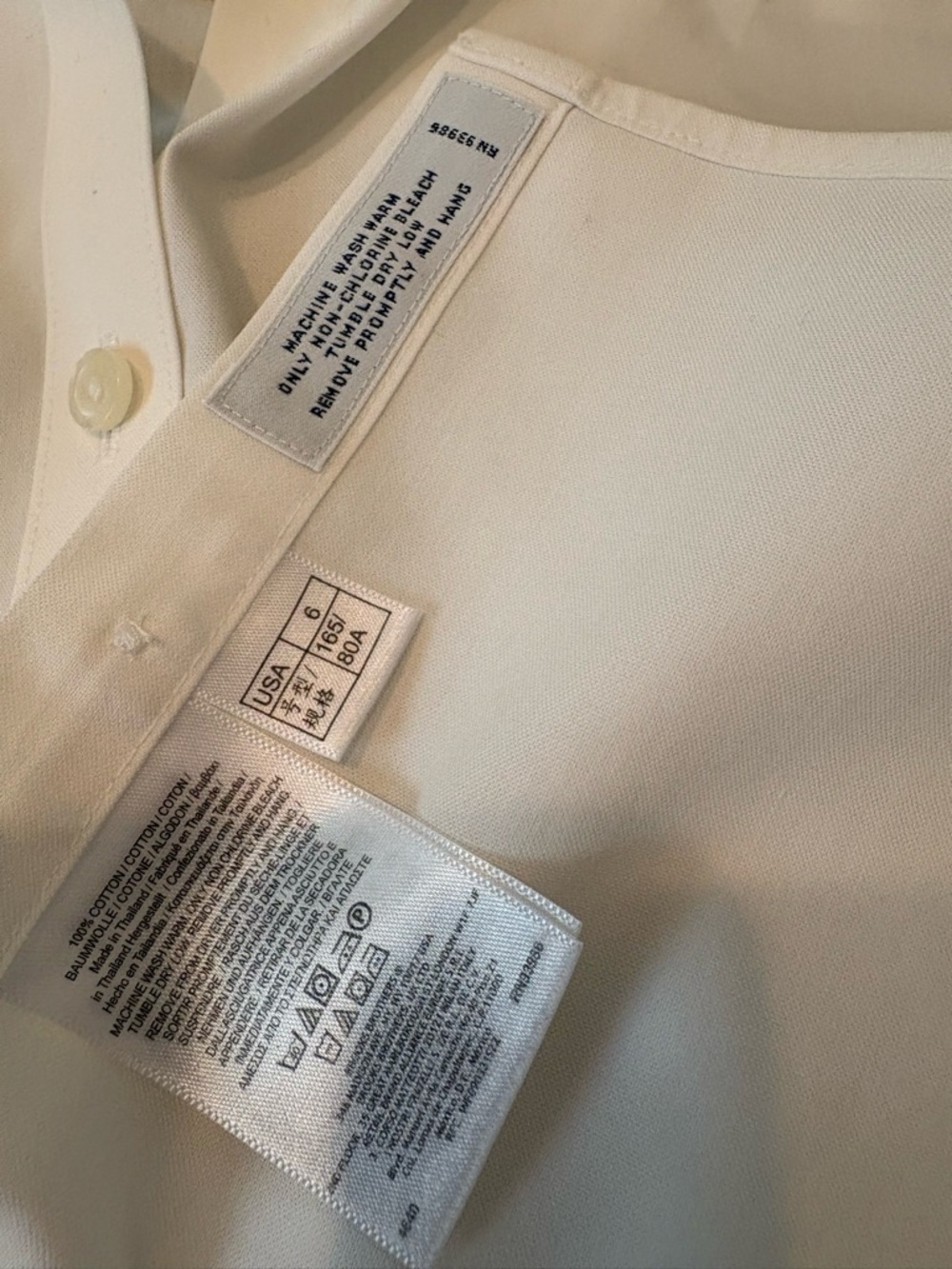 Brooks Brothers White Fitted Non-Iron Stretch Cotton Sleeveless Dress Shirt - Picture 7 of 11